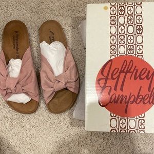 Jeffrey Campbell Sunmist Pink Suede Sandal 38/8